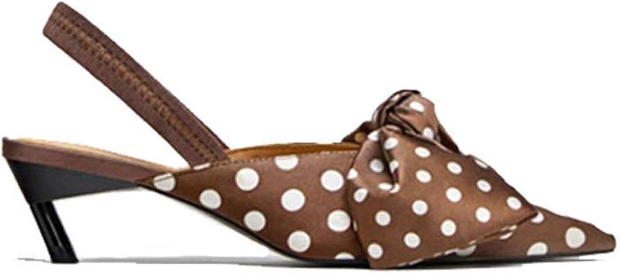 polka dot kitten heel shoes