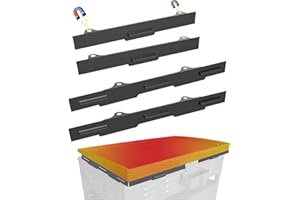 Koutemie Upgraded Wind Guards for 28" Blackstone Griddle, 4 Packs Magnetic Wind Screens for Grill Accessories, Fit with Rear Grease Cup, Hood and Side Shelf, Grilling Gifts, Black
