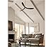 Monte Carlo 3MAVR60BS Maverick Energy Star 60'' Outdoor Ceiling Fan with Remote Control, 3 Balsa Wood Blades, Brushed Steel