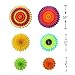 Fiesta Party Decorations, Paper Fans, Pom Poms and Rainbow Party Supplies for Birthdays, Cinco De Mayo, Festivals, Carnivals, Graduation (20 Pieces)