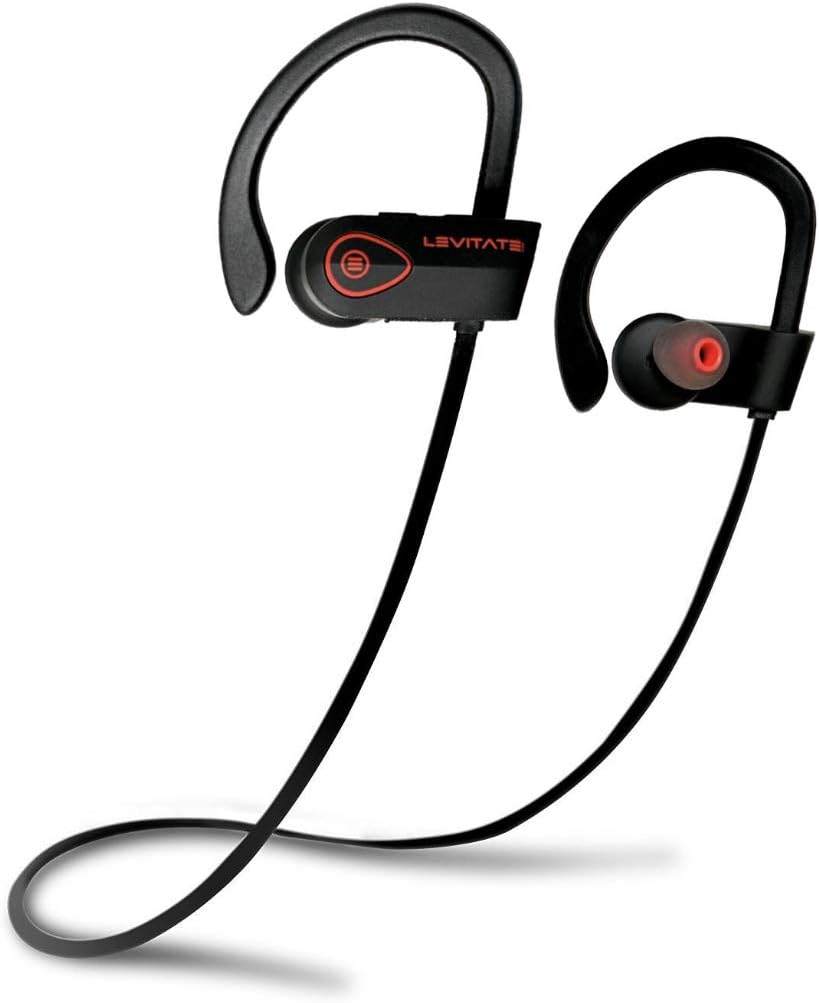 Bluetooth Headphones, Beats Competitors, Best Wireless Noise Canceling Earphones w/Mic, Siri Compatible, Premium HD Stereo IPX7 Earbuds, Waterproof, Sweatproof, for Running Sports Gym, Levitate Audio