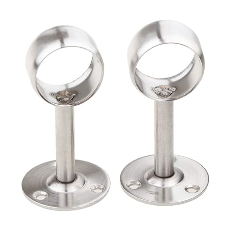 Prettyia 2 X Shower Curtain Closet Rod Holder Socket Ceiling Mount