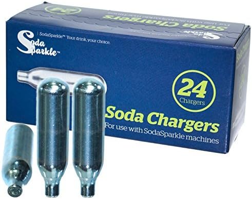 SodaSparkle Co2 Soda Chargers Compatible with SodaSparkle Home and Cuisinart CSS-100 Soda Maker, Box of 24 by SodaSparkle