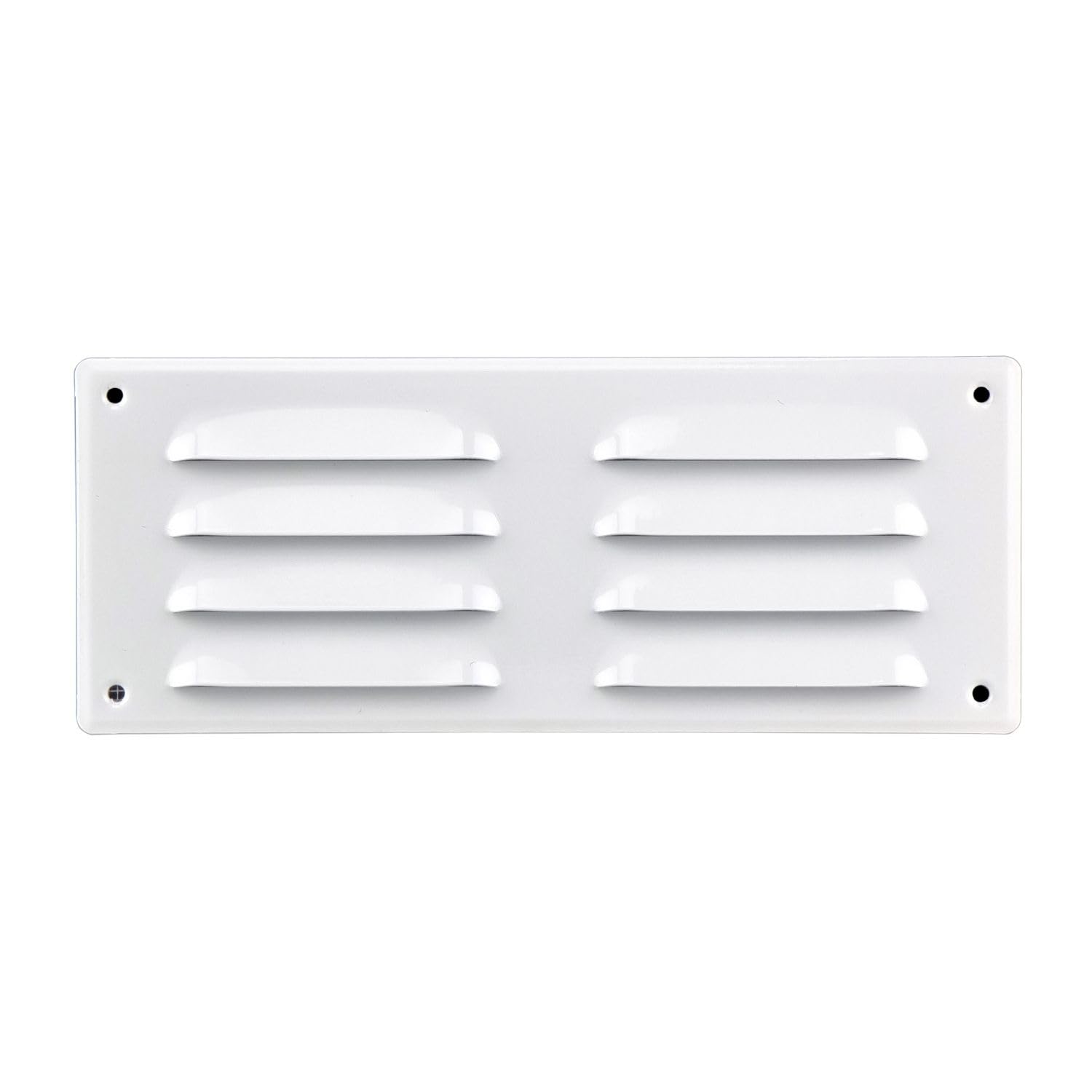 Steinberg14 White 260x105mm Metal Air Vent Cover with Insect Mesh - 10x4 inch Ventilation Grille - Rectangular Air Vents for Outdoor and Indoor - Air Vent Register for Walls and Ceilings
