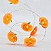 Fall String Lights Harvest Decoraions - 10ft 40LEDs Smooth Surface Pumpkin Themed Fairy Lights with Remote & Timer Flicker Mode Ideas for House, Wedding, Cosplay, Birthday, Bedroom, Porch Decor