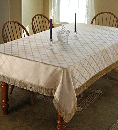Click Here to See More Images Violet Linen Diamond 7 Oblong/Rectangle Tablecloth, 60