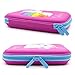 Cute Unicorn Embossed Hardtop Pencil Case - Kids Large Colored Pen Holder Box with Compartments - Girls Cosmetic Pouch Bag Stationery Organizer (Purple)