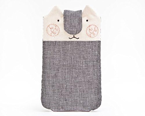 Gray iPhone 8 Plus Case, iPhone 7 Plus case, Cat iphone 6 plus case, Cat Bag, Phone Sleeve, iPhone 7 Cover, Girlfriend Gift, Valentines Day Gift for Her