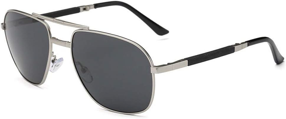 MWPO Polarized sunglasses folding outdoor driving sunshade lens fits comfortable uv safety glasses (color: lens frame gray)