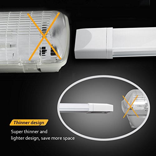 TONFFI LED Feuchtraumleuchte Deckenleuchte Pendelleuchte Badlampe, wasserdicht für Innen und Außenbereich, 36W, 120CM… – Bild 3