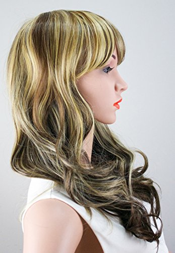 WELLKAGE Womens Long Big Wavy Hair Wigs Blonde Cosplay Wigs - Image 3