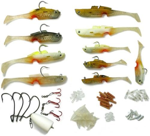 NewEstar Mighty Bite 5-sense Soft Plastic Fishing Lures/Baits Kits System Hook inside Freshwater/saltwater Fishing