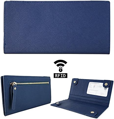 Womens RFID Blocking Card Wallet Ultra Slim Wallet for Women, Ladies Clutch Wallet