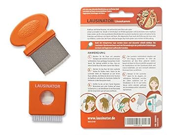 Original 3-in-1 Metall-Mensch-Läusekamm Lausinator Nissenkamm extra fein – Kinder und Erwachsene – jetzt mit Läuseratgeber zu