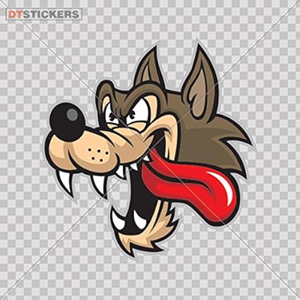 photo Cartoon Wolf Head Images decal wolf head cartoon car window jet