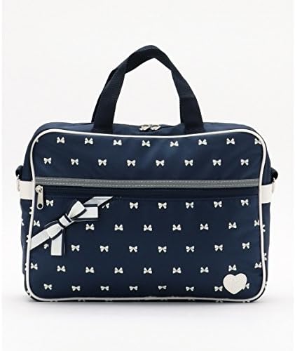 Amazon 組曲 キッズ Kumikyoku Kids Kids雑貨 総柄リボンレッスンバッグ サイズ対応 ネイビー系5 M Kumikyoku Kids 組曲 キッズ レッスンバッグ