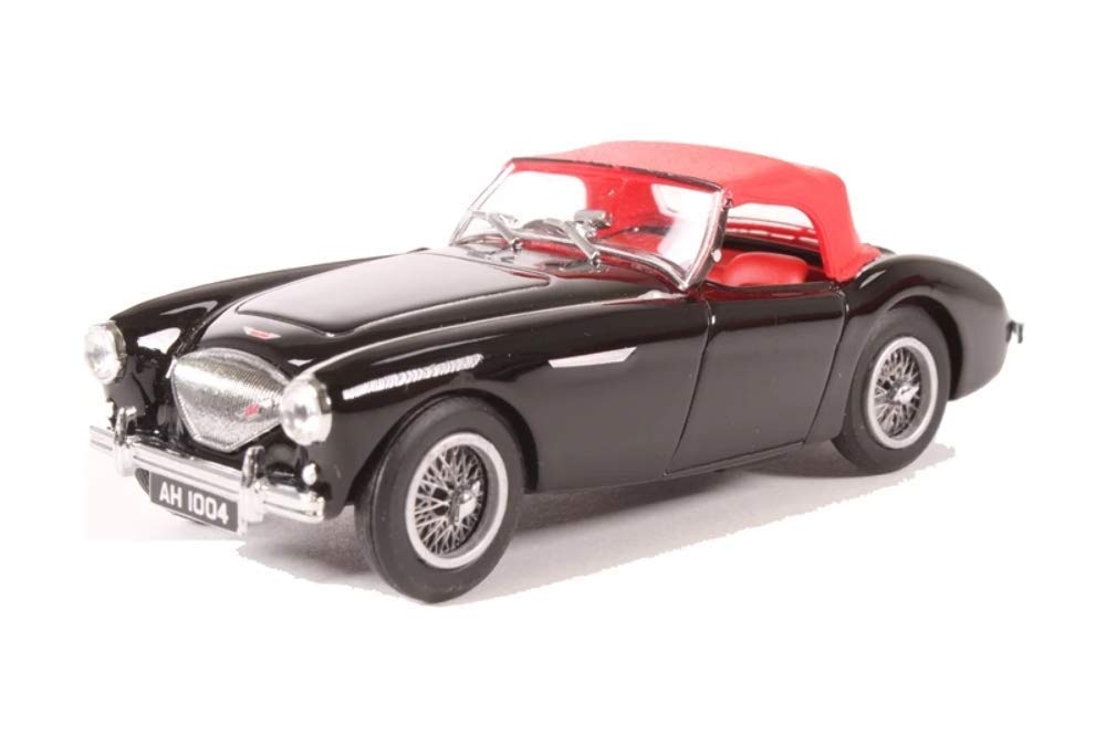 Oxford Diecast 1:43 Austin-Healey 100 BN1 Black_Red - Closed Collectable model AH1004