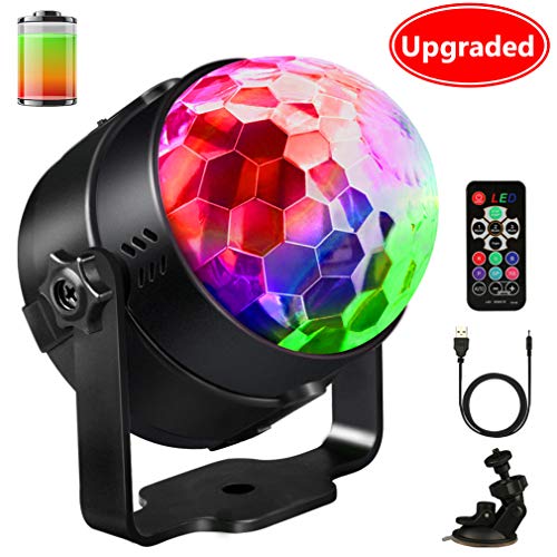 Disco Licht Discokugel,Emooqi 7 Modi RGB LED Bühnenbeleuchtung Party