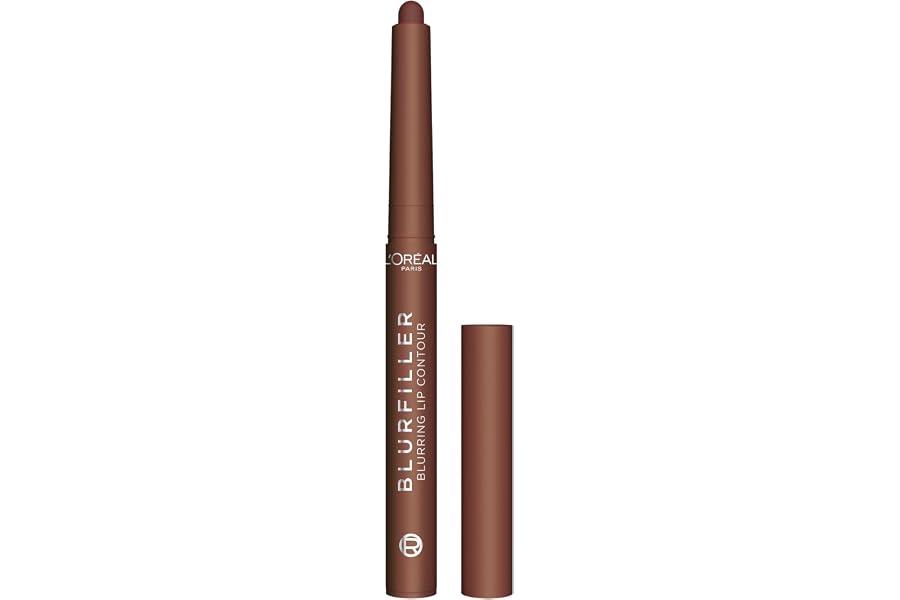 L'Oreal Paris Blurfiller Lip Liner, Lightweight, Buildable, and Sculpting Lip Pencil, Line, Define, and Contour for Fuller-Looking Lips, Worth It Intense, 0.21 oz
