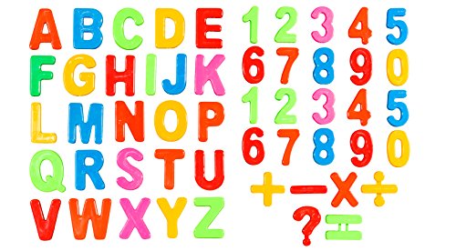 Magnetic Letters And Numbers, Refrigerator Magnets For Kitchen, Magnetic Alphabet Letters, Numbers And Math Symbols Set For Kids - Educational, Learning Resources, 52 Pieces.