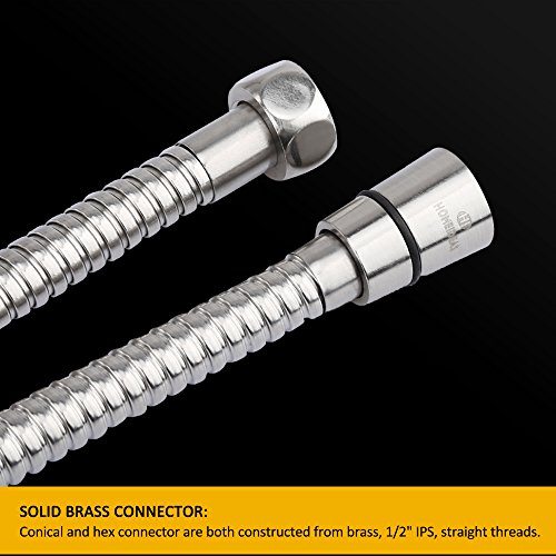 5 HOMEIDEAS+Stainless+Showerhead+Extension+Replacement