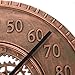 Lily's Home Hanging Wall Thermometer, Steampunk Gear and Cog Design with a Bronze Finish, Ideal for Indoor or Outdoor Use, Poly-Resin (13 Inches Diameter)