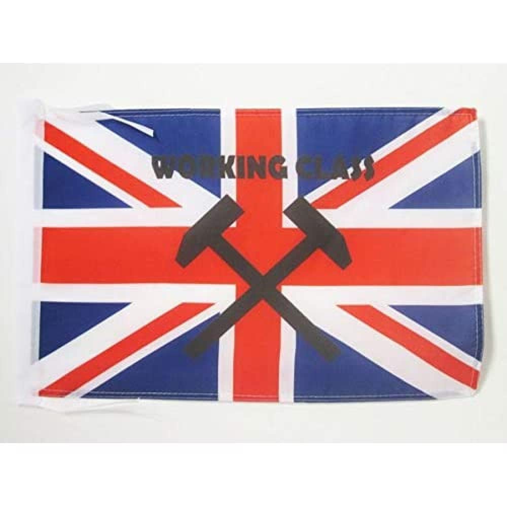 AZ FLAG - United Kingdom Working Class Flag - 18'' x 12'' - 100% Polyester UK - Union Jack Small Banner with Two Cords - Fade Resistant - Vivid Colors - 18x12 in - 45x30 Cm โ image 1