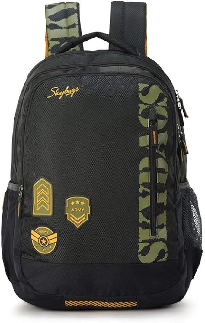 Skybags Stream Polyester 1811 cm Green Spacious School Backpack with