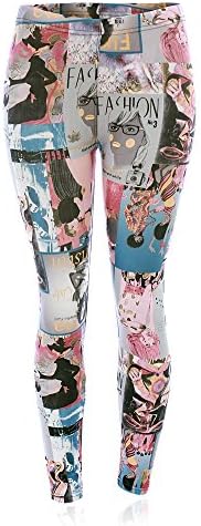 Women's Activewear Yoga Gym Workout Pants Casual Fashion Printed Leggings (L/XL, Picture03)