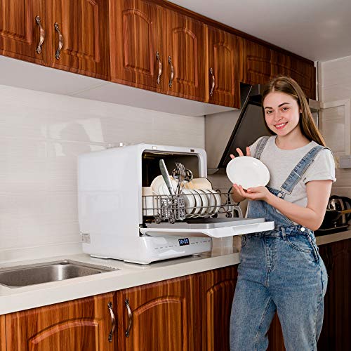 Kwasyo Portable Countertop Dishwasher with 7Liter Builtin Water Tank