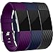 Maledan Replacement Bands (3 Pack) for Fitbit Charge 2, Large