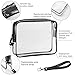 Ariza Clear Toiletry Bag Tsa Approved, Travel Accessories Toiletries Bags Carry On 3-1-1 Quart Sized Airport Airline Compliant Makeup Organizers with Zipper 3pcs/pack (Black)