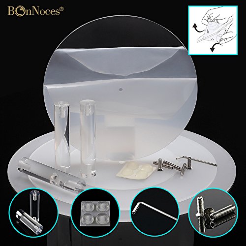 image for BonNoces 6-Tier Round Acrylic Cupcake Stand Dessert Display Holders Cu