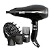 Berta Hair Dryer, 1875w Professional Salon Ionic Blow Dryer 4 Accessories with Nozzle/ Diffuser/ Comb Attachment, AC Motor Hair Dryer (Black)