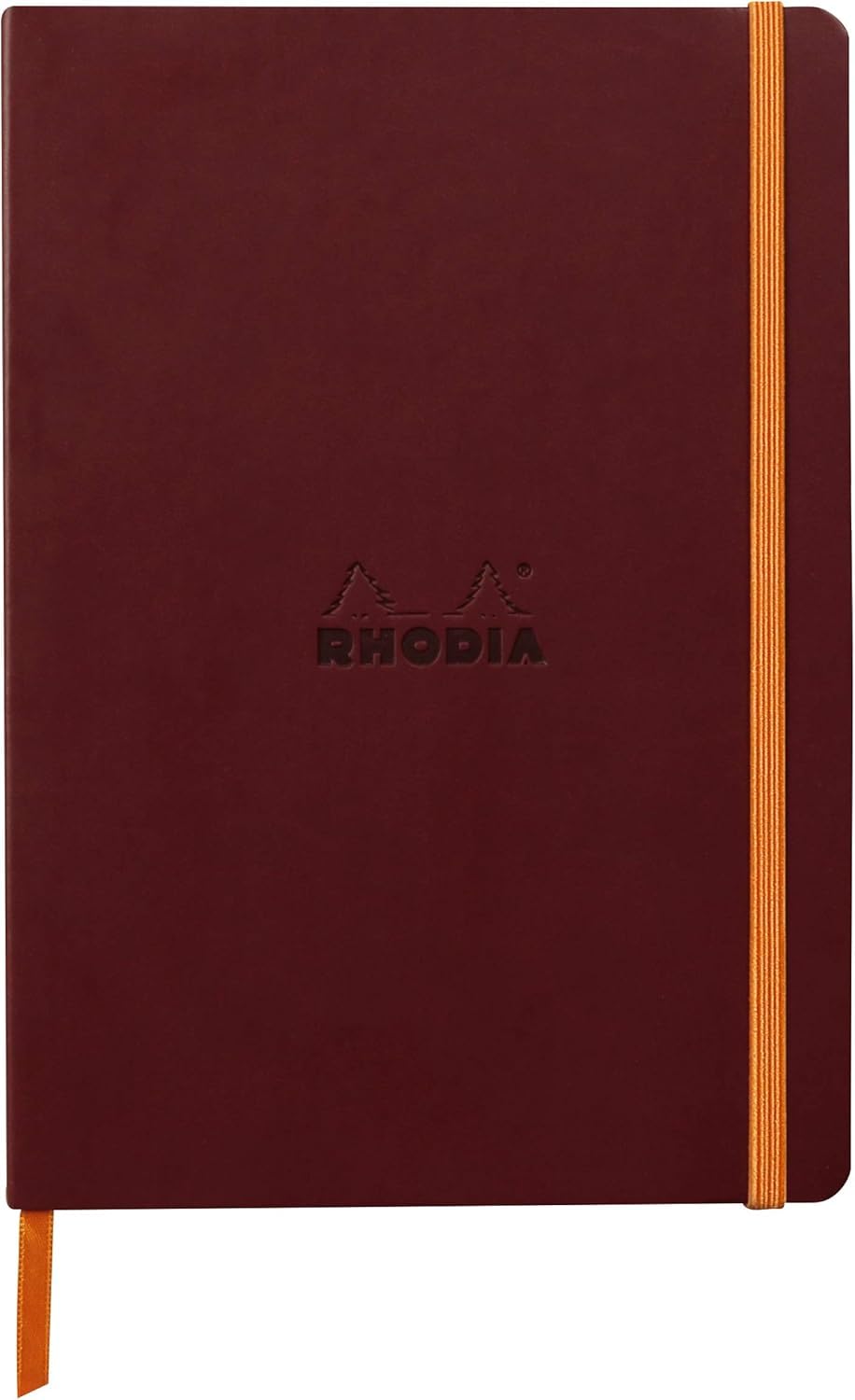 RHODIA 117370C - Wine Soft Notebook - A5 - Lined - 160 pages - Ivory Clairefontaine Paper 90 g/m - Bookmark, Elastic Closure - Faux Leather Cover - Rhodiarama Collection โ image 1