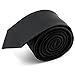 100% Silk Handmade Black 2 Inch Skinny Tie Men's Necktie by John William