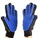 PETYNIDY Pet Grooming Glove - 2Pack - Gentle Deshedding Brush Glove- Efficient Pet Hair Fur Remover Tool for Dogs & Cats with Long & Short Fur - Pet Will Like It(Blue) primary