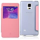 Baseus Galaxy Note 4 Case, [Aerb Primary Series] Big Window View Flip Cover Folio Case for Samsung Galaxy Note 4 5.7