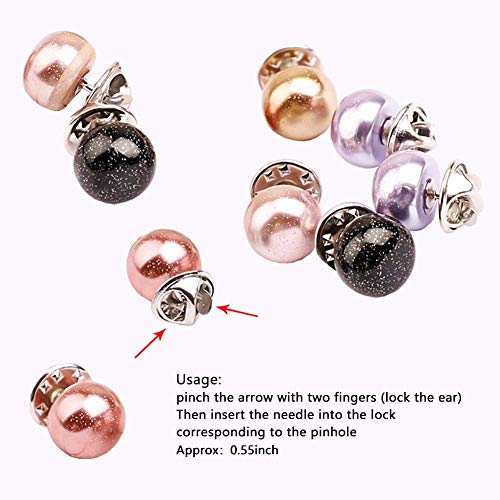 Joyci 10-Pack Women Shirt Brooch Lapel Pins Safety Novelty Cardigan Sweater Decorate Buttons Buckle Tie Tacks Pin Back Clutch C (Star Mix)
