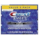 Crest 3D White, Charcoal Whitening Toothpaste, 4.1 oz, 3 Count