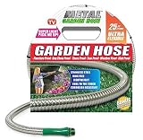 Harvest Trading Group Metal Garden Hose (25'), The Original 304 Stainless Steel Metal Garden Hose