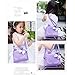 Pinky Family Cute Cat Ear Kids Handbags PU Leather Crossbody Bags and Backpacks (purple)