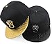 BUIDI A1 Ancient punk style gate buckle pattern pu snakeskin pattern hip-hop cap baseball cap spring and autumn Korean version of the flat-brimmed hats (BLACK-GOLD)