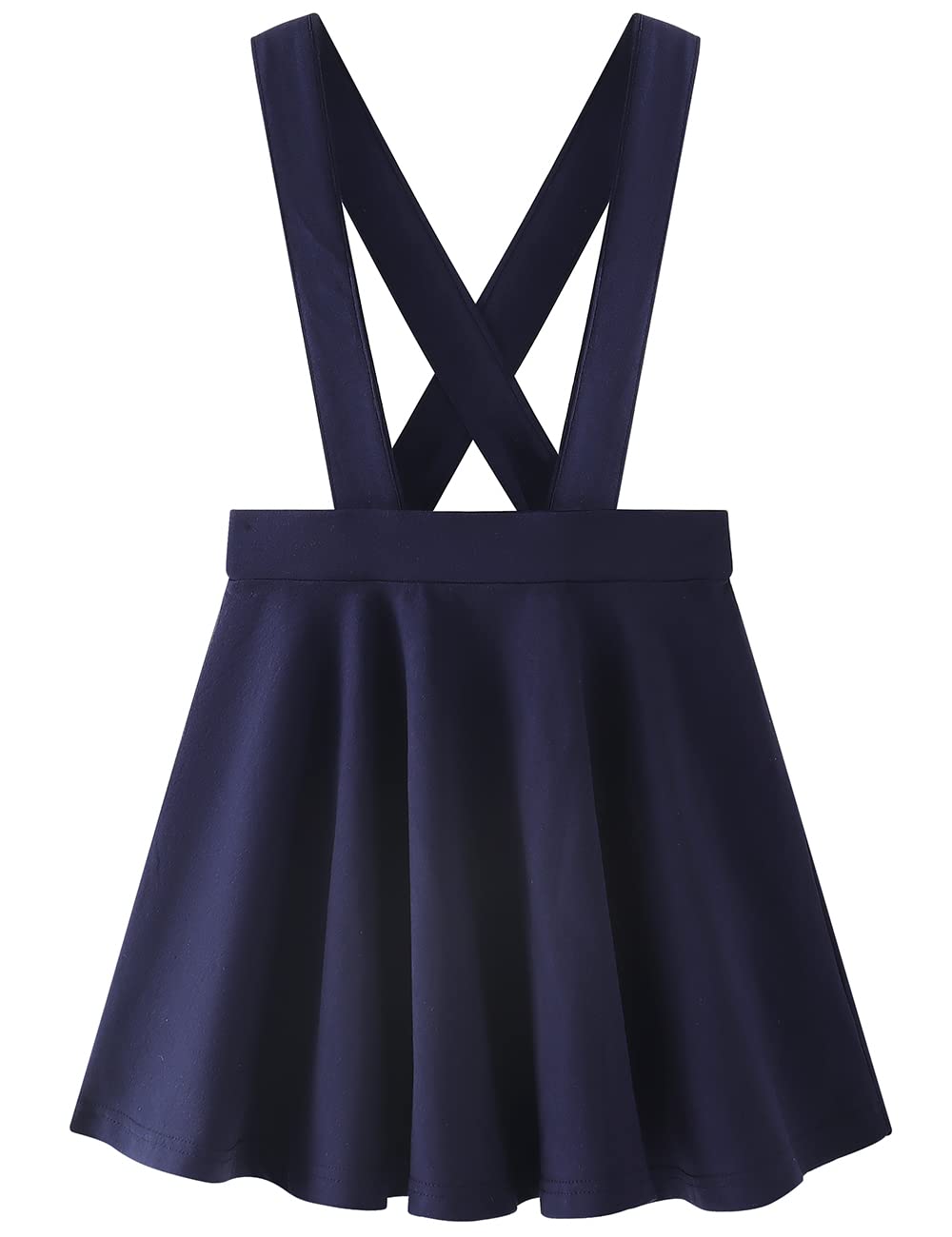 Photo 1 of *DAMAGE** Noomelfish Girls Skater Skirt Stretchy Cotton Flared Skirt, Navy Blue, Size 9-10 Years