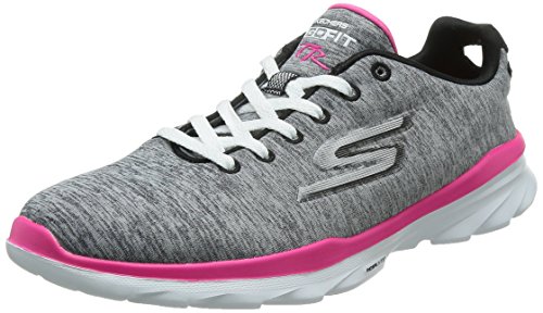 Skechers Performance Womens Go Fit-TR Walking Shoe, Gray/Hot Pink, 9 M US