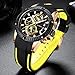 Men Business Watch, MINI FOCUS Quartz Chronograph Watches (Exquisite Dial, Alloy Case), Silicon Band Strap Casual Wristwatch for Men Gift