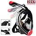 Full Face Snorkel Mask Set – One Piece Snorkeling Gear – Leak Proof, Anti-Fog, Auto-Dive Mode & Auto-Drain - Foldable for Compact Storage - GoPro Camera Mount to Record Diving Adventures – Wide View