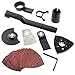 VonHaus 2.3 Amp Corded Multi-Purpose Oscillating Tool with 6 Variable Speeds, 15 Accessories Including Half Moon Saw, E-Cut Blade, 9 Sanding Paper Pads and Carry Storage Case