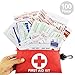 Small First Aid Kit, 100 Pieces Compact Waterproof Mini Emergency Survival Kit FDA OSHA Compliant for Home, Workplace, Vehicle, Travel, Camping, Backpacking Outdoor (Red)