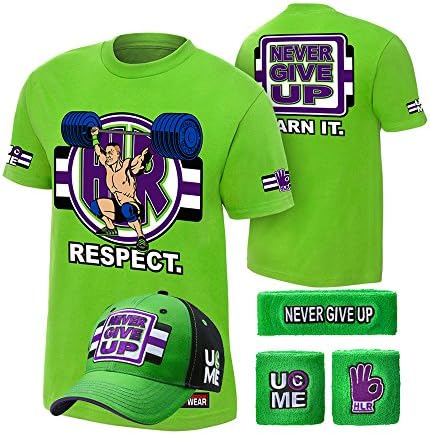 John Cena Boys Salute Cenation Kids T-Shirt Wristbands for WWE Costume